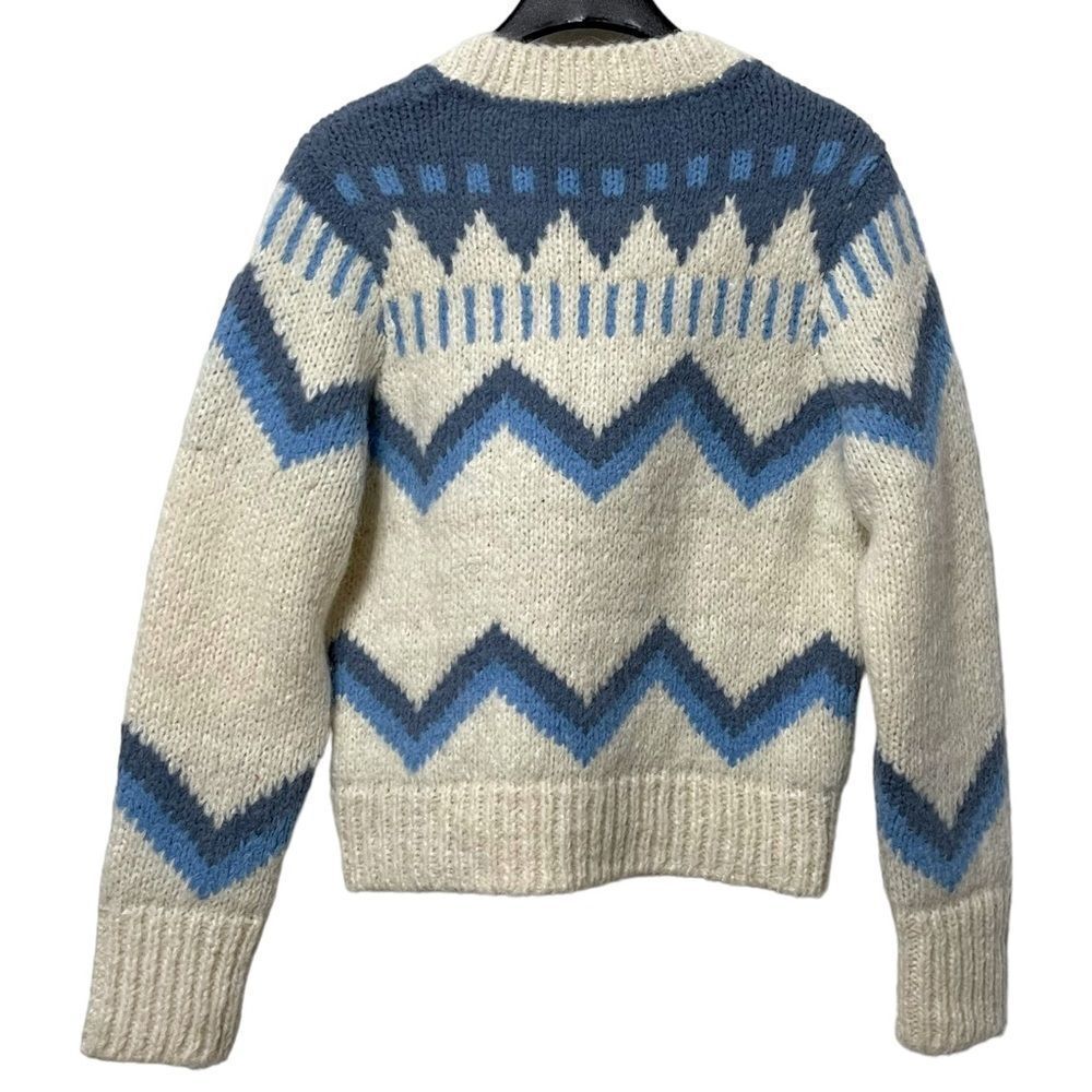 NWT FAHERTY Icelyn Alpaca Fairisle Cardigan in Frosty Fairisle M - Picture 7 of 10